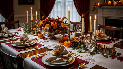 Thanksgiving table setting ideas: elegant fall decorations and autumn dinner party inspiration