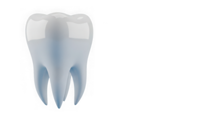 Ai generated image of healthy tooth isolated on transparent background