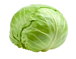 Obraz premium Fresh Green Cabbage Isolated on White Background