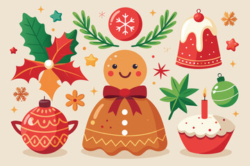 Festive Christmas Decorations And Treats holiday gingerbread