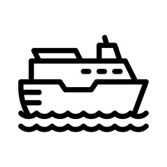 cruise ship line icon