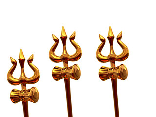 Maha Shivratri Trishul symbols of Lord Shiva with transparent background Alpha