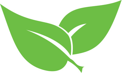 Vector illustration of green leaf. Representating green life, eco system, and environmental campaign.