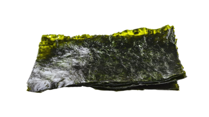 nori seaweed sheet on white background