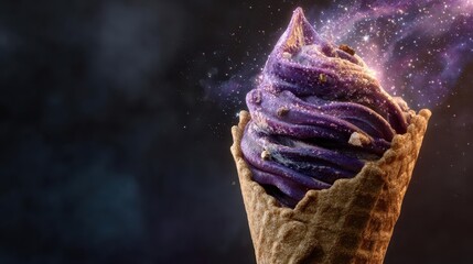 Cosmic Purple Ice Cream Delight