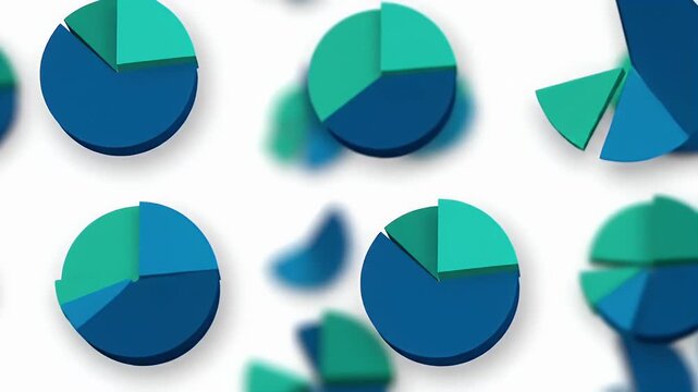 Abstract graphic pattern of pie charts.