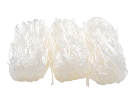 Isolated Glass Noodles on White Background