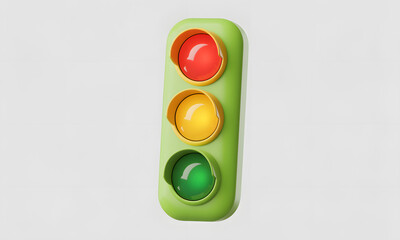 Traffic Light: An image of a traffic light, displaying the classic red, yellow, and green lights in a minimalistic design.