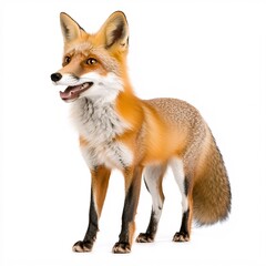 Obraz premium Elegant Red Fox in Natural Habitat Displaying Changing Behavior Patterns