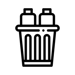 food waste line icon