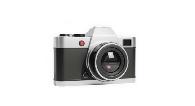 Ai generated image of vintage camera isolated on transparent background