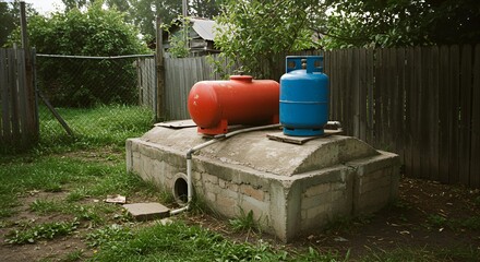 Rural Gas Storage Tanks Above Ground