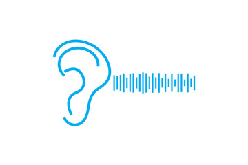 Ear Hearing Sound and audio clipart icon, listen, ears, deaf, Ear Sound vector.