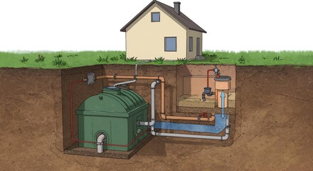 Underground Rainwater Harvesting System Illustration
