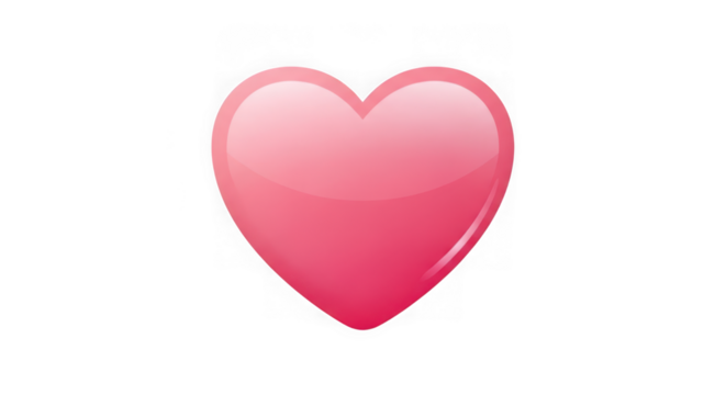 Ai generated image of pink heart isolated on transparent background