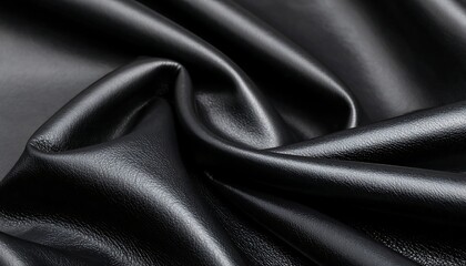 Close-up black leather texture (4)