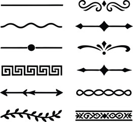 Fototapeta premium a black colored border and divider designs whose various projects are usable