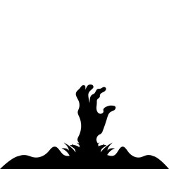 Halloween Zombie Hands With Grass