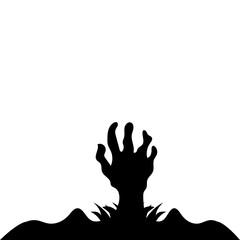 Halloween Zombie Hands With Grass