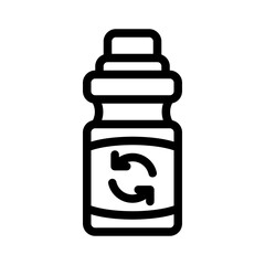 reusable water bottle line icon
