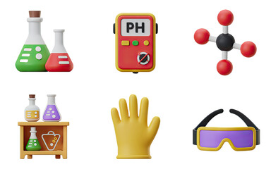 Vibrant science lab icons create engaging visuals for educational and research presentations