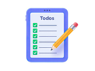 Organize your day with this clear checklist and pencil, boosting productivity and task completion.