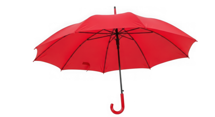 Ai generated image of red umbrella isolated on transparent background