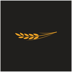 Stylized Wheat logo simple vector and symbol