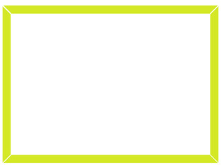 シンプルな黄緑色のフレーム