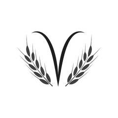 Stylized Wheat logo simple vector and symbol
