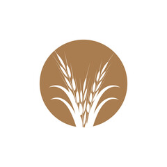 Stylized Wheat logo simple vector and symbol