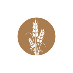 Stylized Wheat logo simple vector and symbol