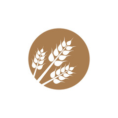 Stylized Wheat logo simple vector and symbol