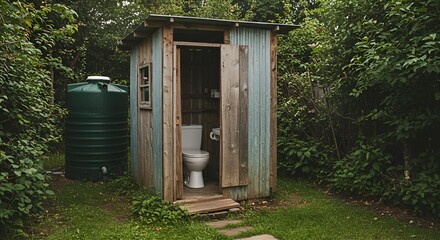 Outhouse in the Woods
