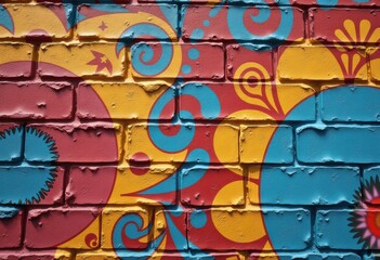 vibrant showcase colorful brick wall patterns decorative texture multicolor design artistry textures rich contrast flamboyant aesthetic, rainbow, lgbtq, lgbt