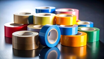 Colorful rolls of tape