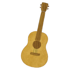 Fototapeta premium Hand-Drawn Hawaiian Ukulele Illustration for Music Decor Art