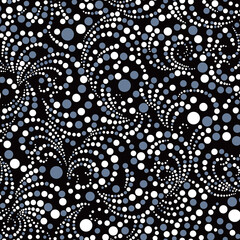 A dynamic and beautiful abstract pattern of polka dots,