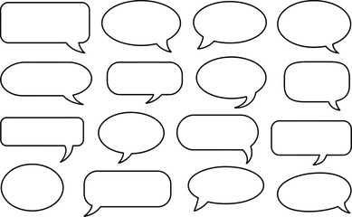 Speech bubbles vector set message balloon chat dialogue box