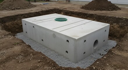 Concrete Septic Tank Installation Underground