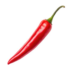Red chilli pepper on transparent background