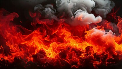 Fototapeta premium Fire and Smoke in Motion