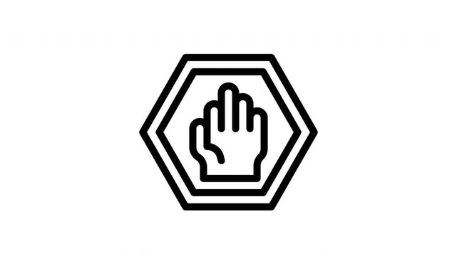 stop minimalist stroke animation