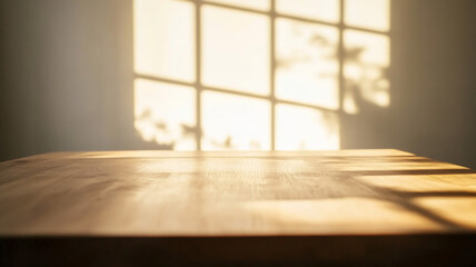 落ち着きある木目テクスチャと光の陰影