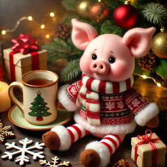santa claus with gifts, santa claus and gifts, santa claus and christmas tree, snowman and christmas tree, christmas decoration with snowman