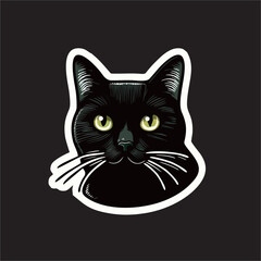 a Black cat vector 
