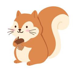 Squirrel Holding an Acorn