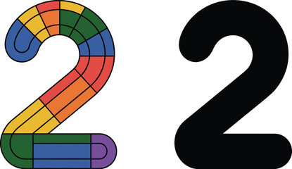 Two numbers side by side view