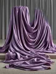 Draped fabric, soft lavender