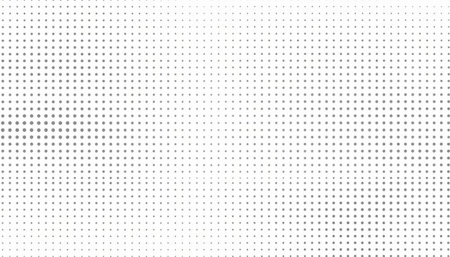 Halftone gradient pattern composed of black dots on white background